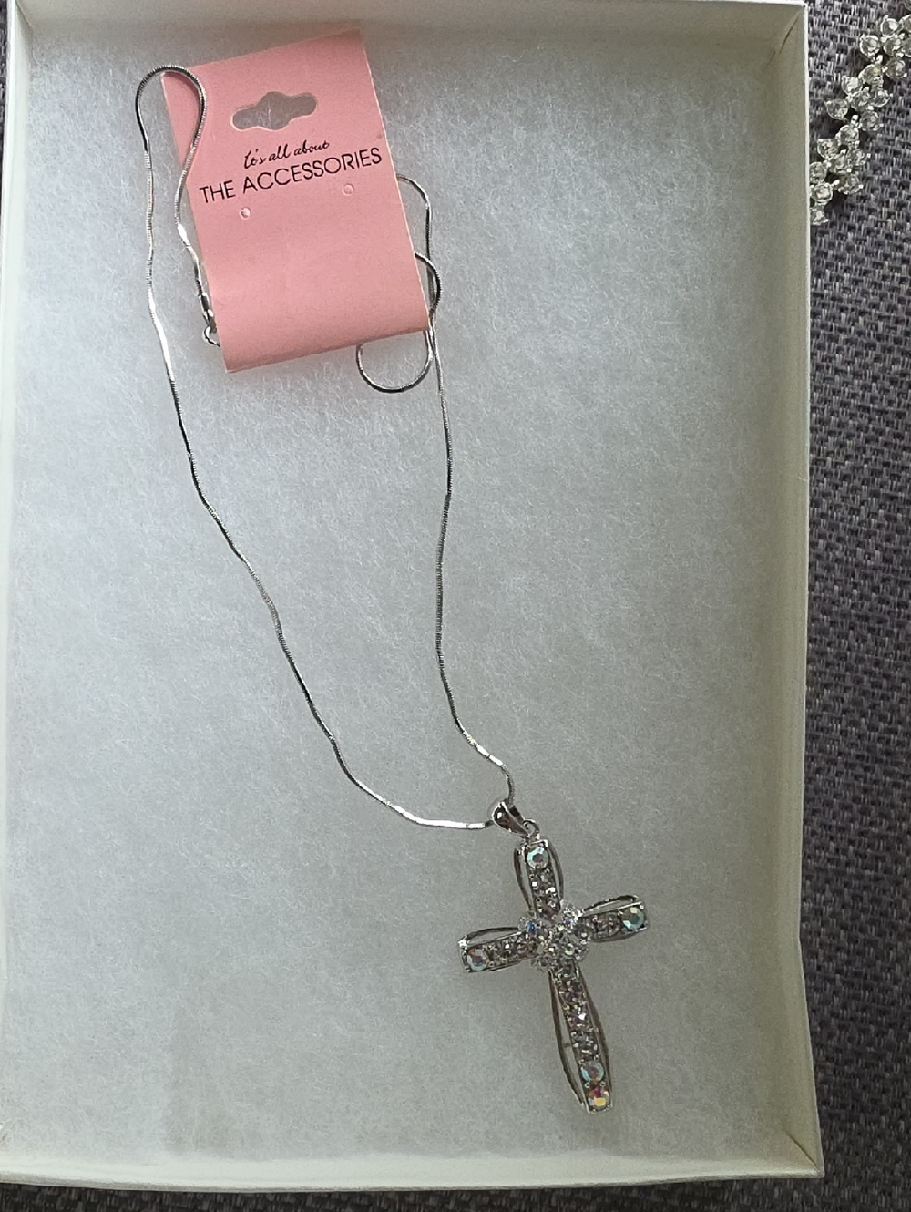 Silver Cross Pendant Necklace